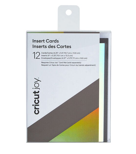 Cricut Joy 36ct Gray & Silver Holographic A2 Insert Cards