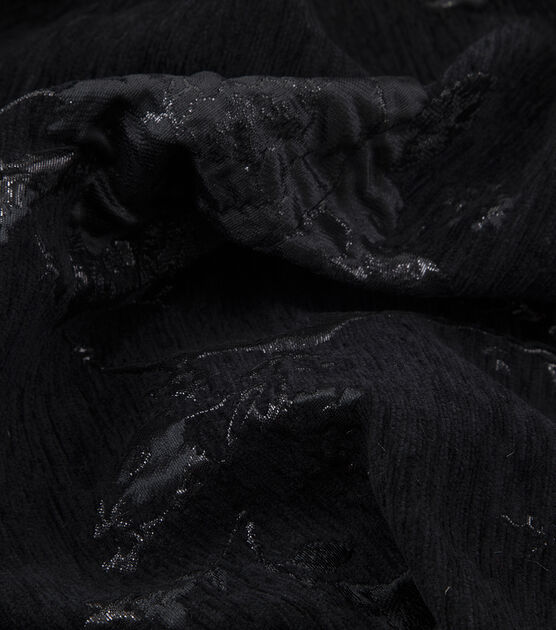 Black Floral Velvet Touch Lace – Elotex Fabric