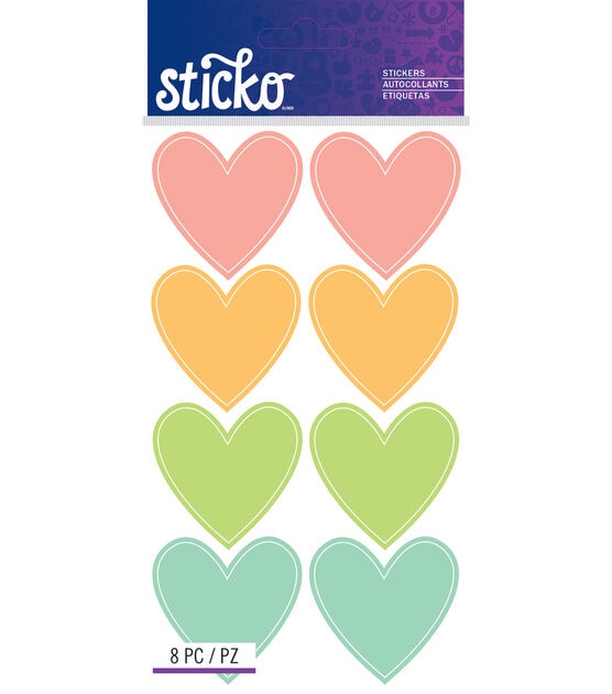 Sticko Color Heart Label Sticker