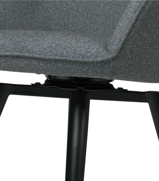 Studio Designs Dome Swivel Arm Chair Charcoal & Black, , hi-res, image 6