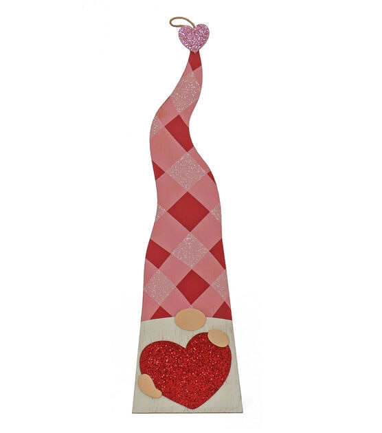 National Tree 36" Valentine’s Heart Gnome Porch Sign