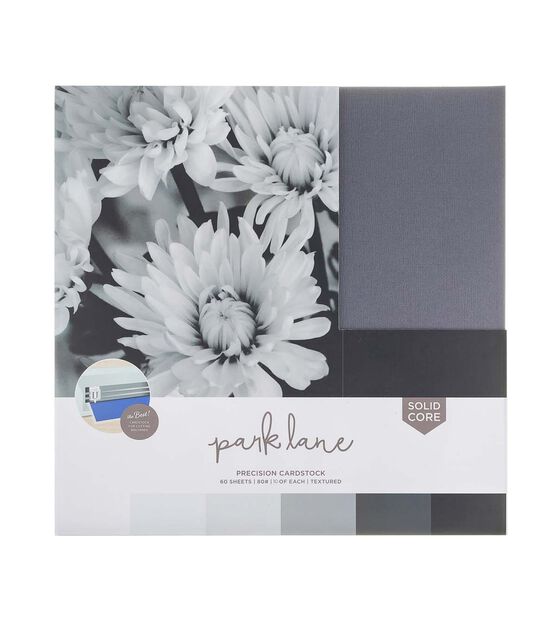 12" x 12" Black & Gray Precision Cardstock Paper Pack 60ct by Park Lane