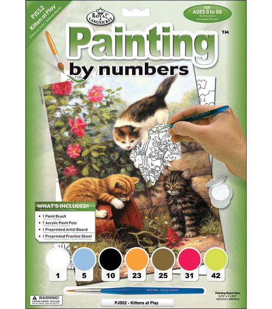 Royal Langnickel Junior Paint By Number Kit Kittens At Play