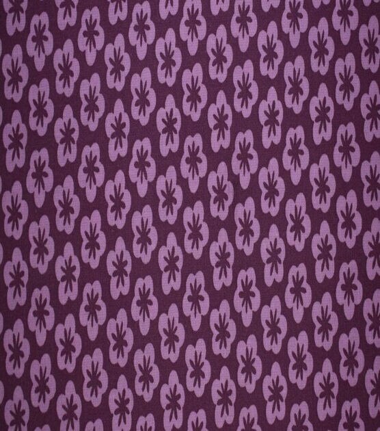 Purple Hawaiian Floral Quilt Cotton Fabric by Quilter's Showcase, , hi-res, image 2