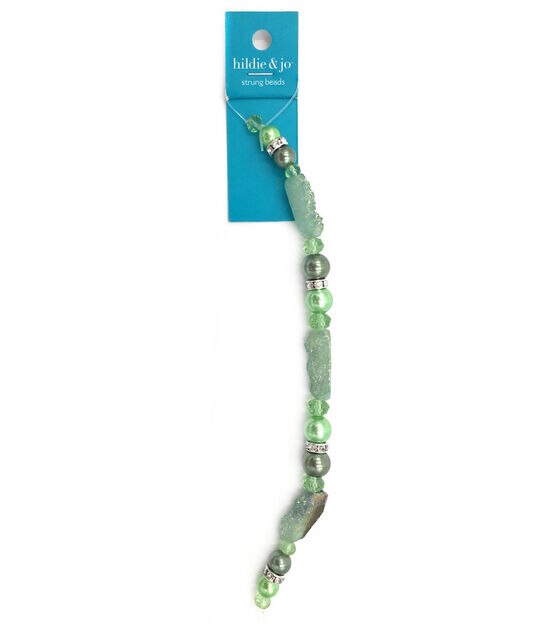 7" Mint Agate Strung Bead Strand by hildie & jo