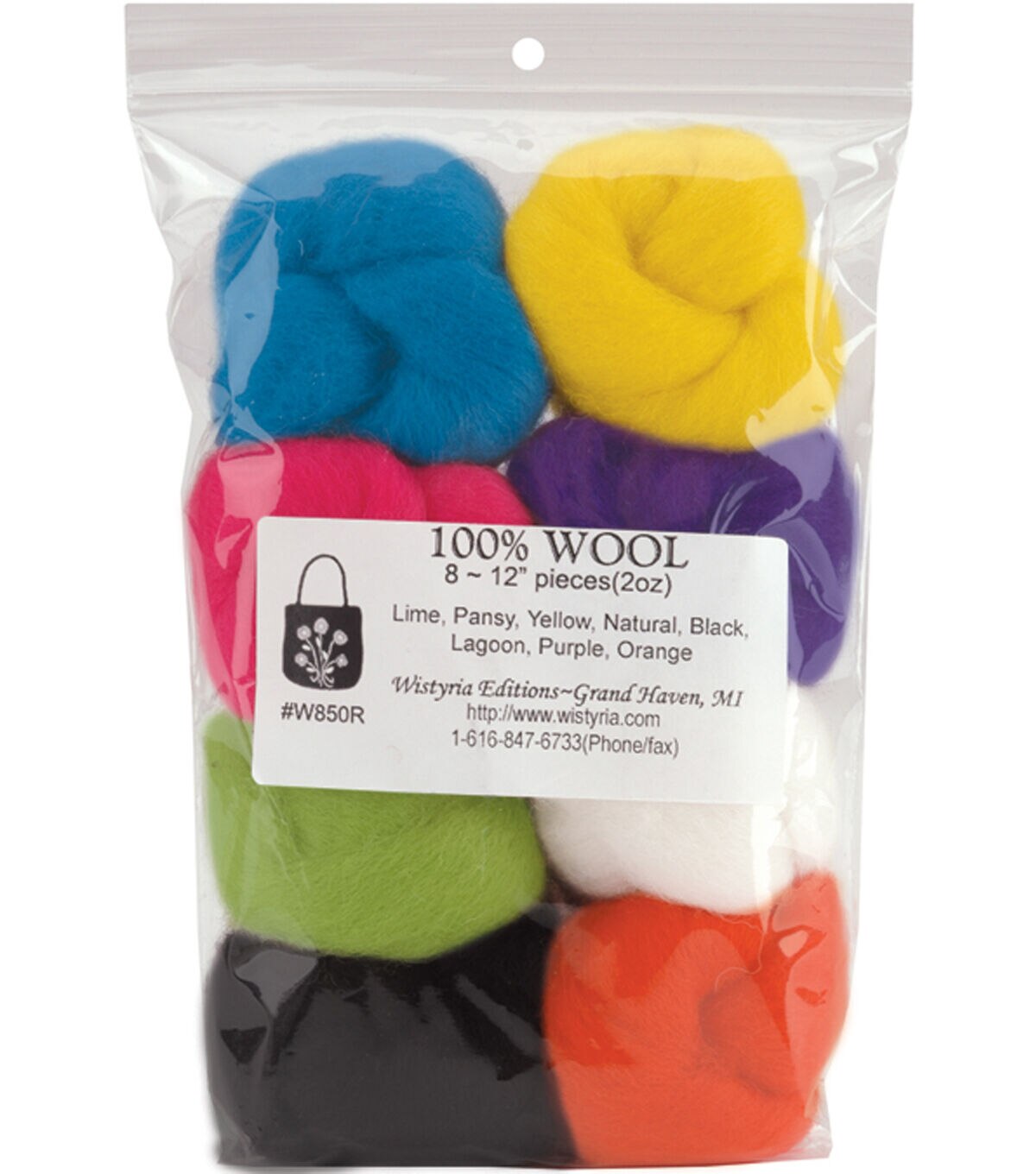 Eco-friendly Wool Roving Needle Felting Wool Set of 8 Colors Spinning Wool Tool for Clothes Decorating Red Felting Wool 