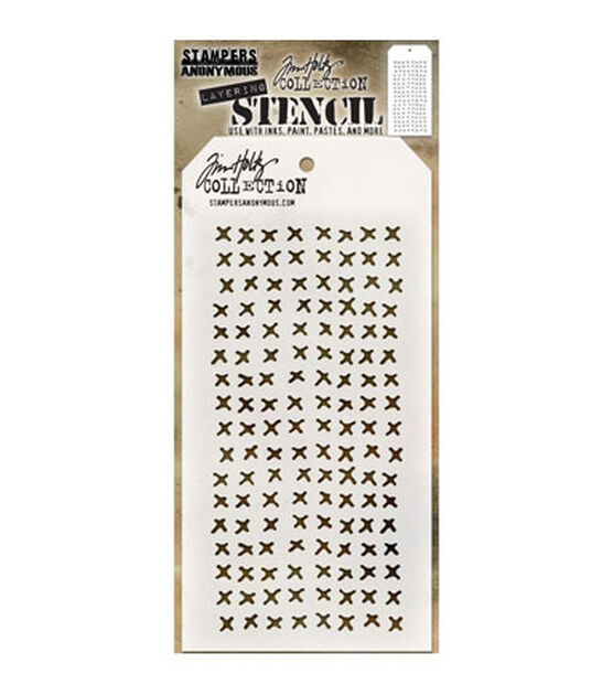 Stampers Anonymous Tim Holtz 4" x 8.5" Stitched Layering Stencil