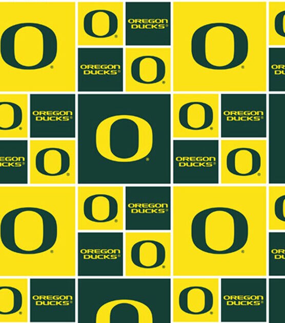 University of Oregon Ducks Cotton Fabric Block