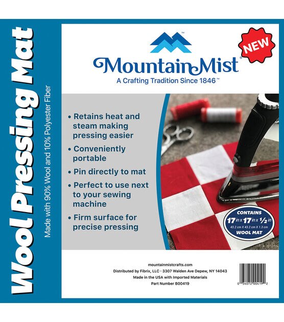 Mountain Mist Wool Pressing Mat 17X17X.5 Grey