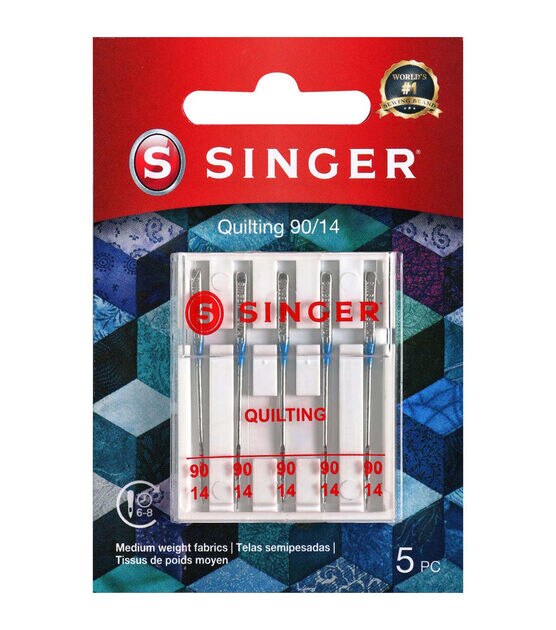 SINGER Universal Quilting Sewing Machine Needles Size 90/14 5ct