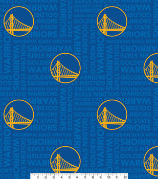 Golden State Warriors Fleece Fabric Logo Toss Joann
