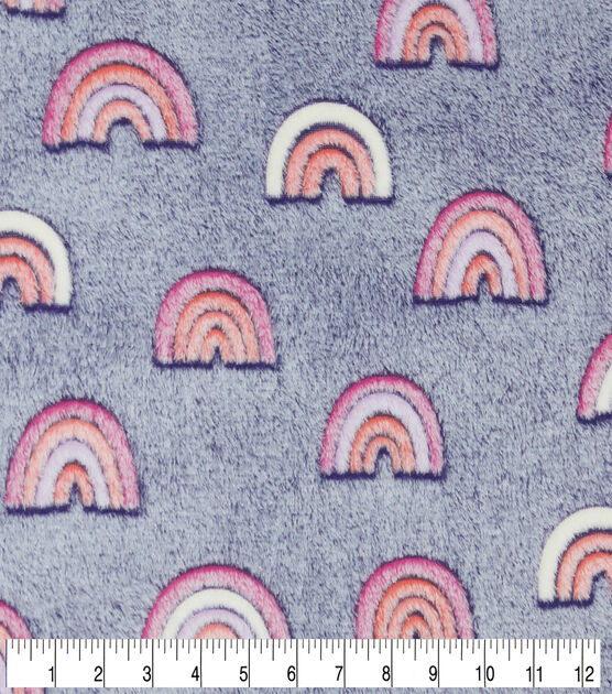 Sew Lush Rainbow Embossed Fleece Fabric, , hi-res, image 3