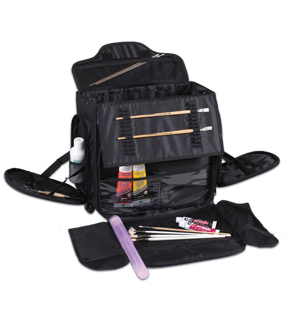 Just Stow It 19" Black & Purple Roller Board Art Tote With Handle, , hi-res, image 2