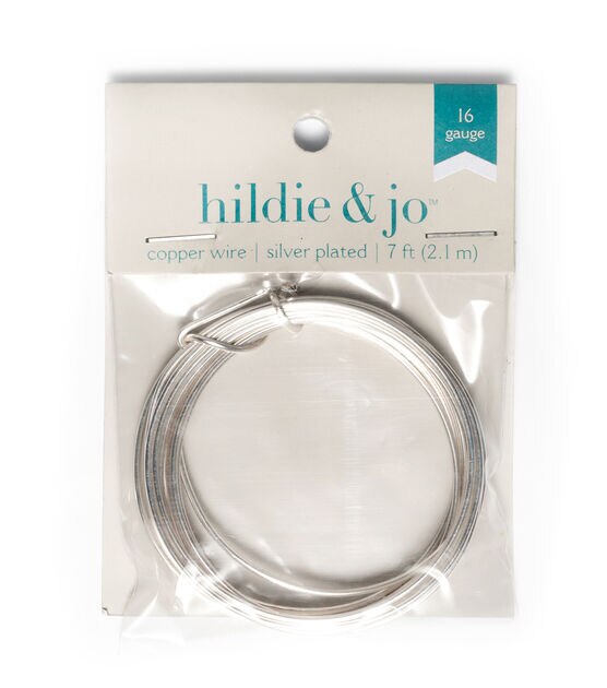 7' Silver Plated 16 gauge Copper Wire by hildie & jo