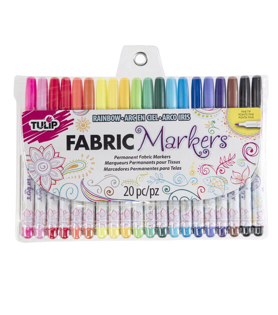 24 Colors Paint Marker Pens 24 Textile and Fabric Markers Washable  Permanent Textile Paint Pen Non-Toxic Plastic Pen Art Paining for Clothes T  Shirt