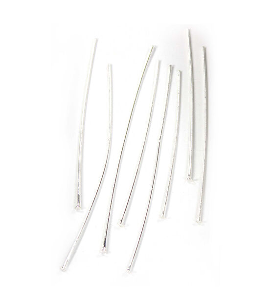 120ct Shiny Silver Metal Head Pins by hildie & jo
