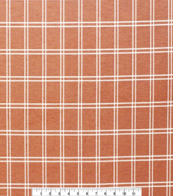 Super Snuggle Rust Plaid Flannel Fabric, , hi-res, image 2
