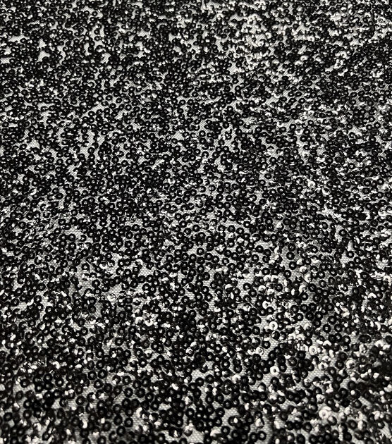 All Over Sequins Black Fabric, , hi-res, image 2