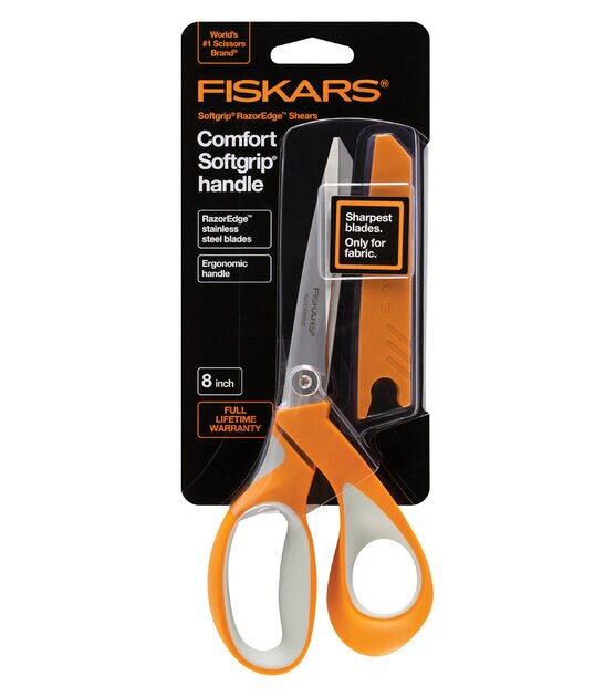 Fiskars 8" Razor Edge Scissors Softgrip, , hi-res, image 2