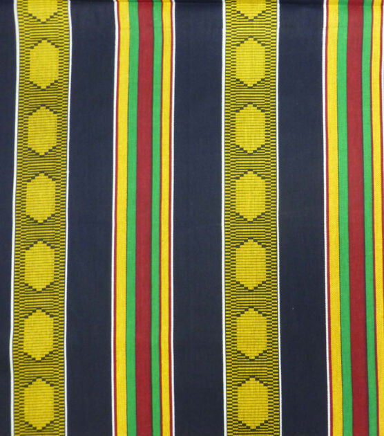Multicolor Stripes Global Print Cotton Shirting Fabric, , hi-res, image 2
