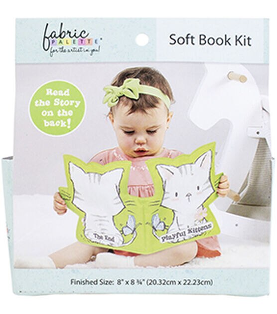 Book sewing kit - Book making kit - book panel fabric - soft book panel -  baby gift fabric panel