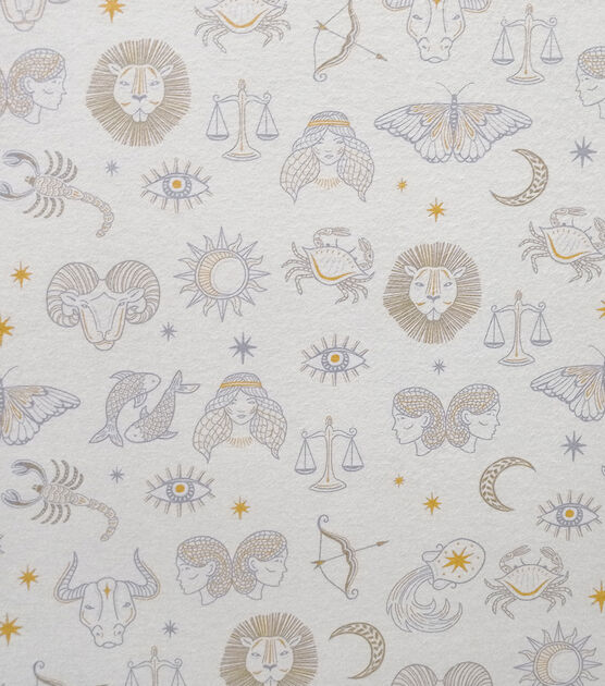 Zodiac Icons Super Snuggle Flannel Fabric