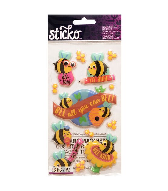 American Crafts Stickers School Bee
