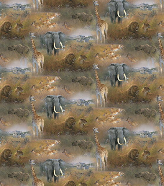 Springs Creative Safari Scenic Novelty Cotton Fabric, , hi-res, image 2