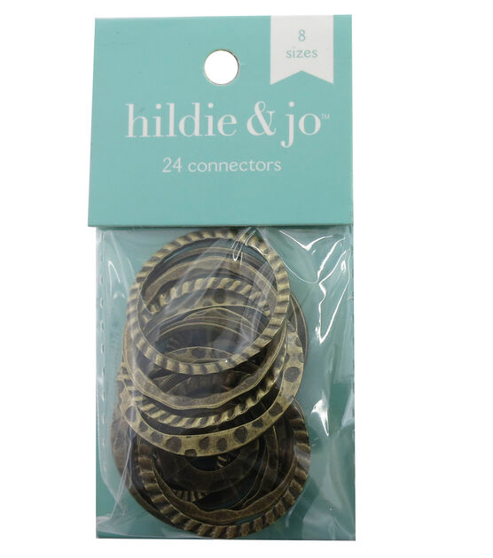 24ct Oxidized Brass Circle Connectors by hildie & jo