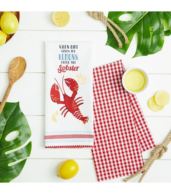 Design Imports  Set of 2 Lobster Kitchen Towels, , hi-res, image 6