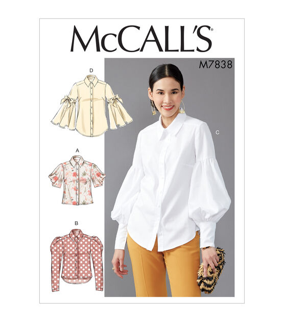 McCall's M7838 Size 6 to 14 Misses Tops Sewing Pattern