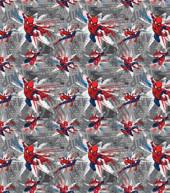 Spiderman In Action Cotton Fabric, , hi-res, image 2