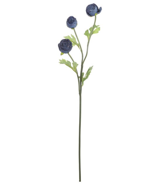 24.5" Blue Ranunculus Stem by Bloom Room