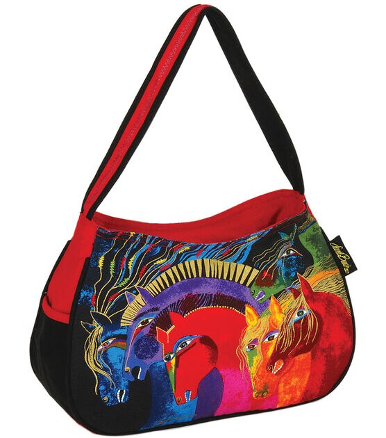 Laurel Burch Medium Hobo 15"x4.5"x9" Wild Horses of Fire