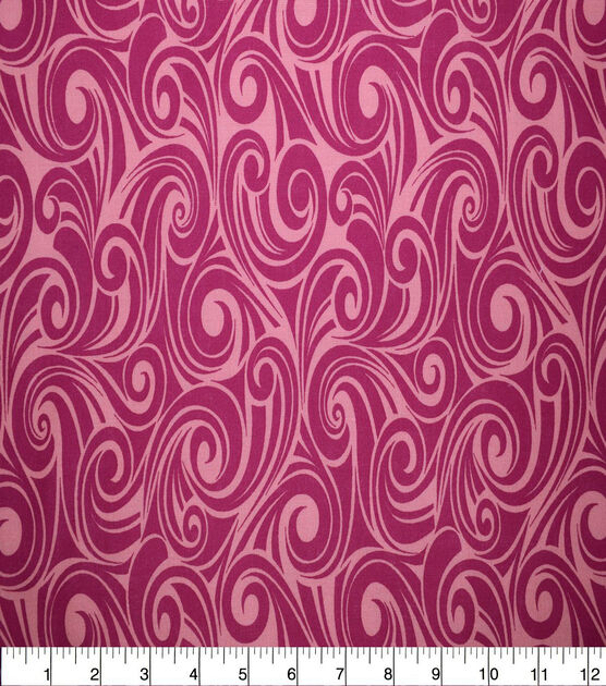 Pink Swirls Quilt Cotton Fabric by Quilter's Showcase