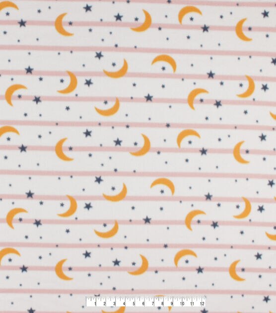 Moon and Stars Blizzard Fleece Fabric, , hi-res, image 4
