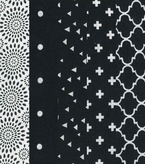 2.5" x 42" Black & White Cotton Fabric Roll 20ct by Keepsake Calico, , hi-res, image 2