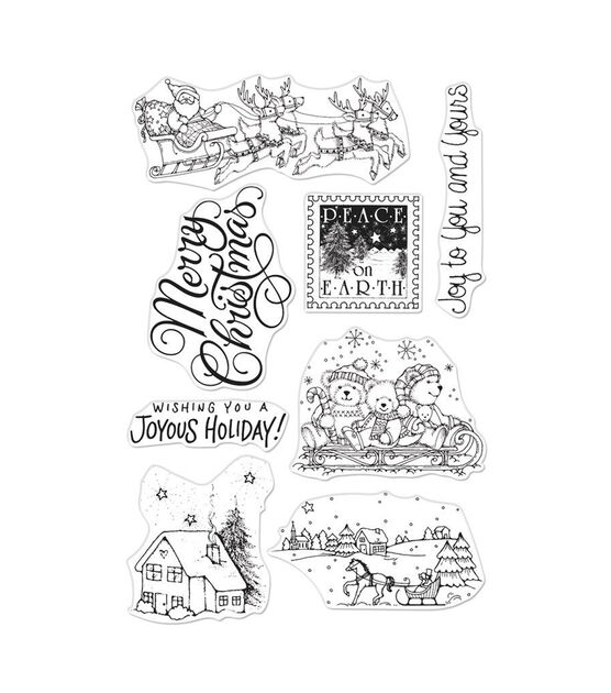 Hero Arts From The Vault Clear Stamp 4''X6'' Winter Joy