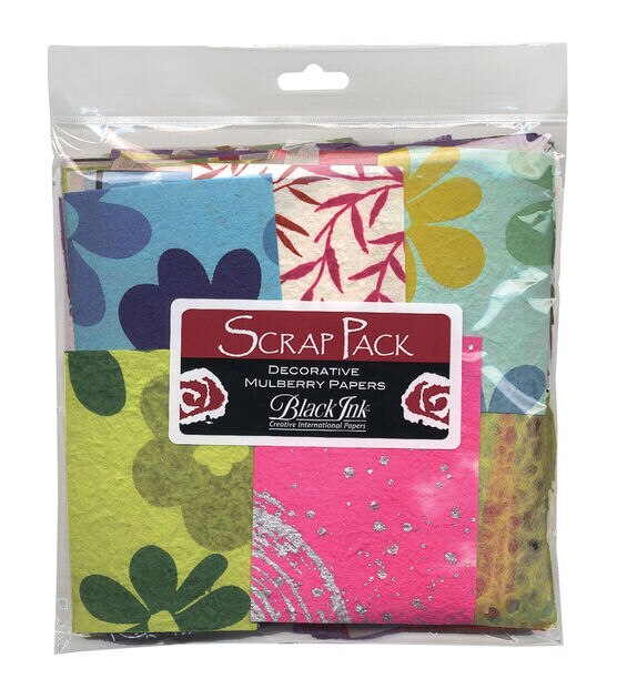 Black Ink Mulberry Assorted Scrap Papers Pack