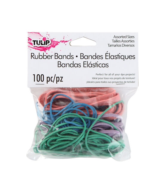 Tulip 100ct Multicolor Assorted Rubber Bands