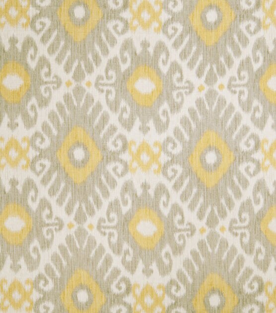 Jaclyn Smith Multi Purpose Decor Fabric 54" Ikat Rot & Dove Gray
