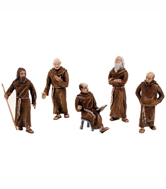 Friars/Monks Figurines 5 Pkg