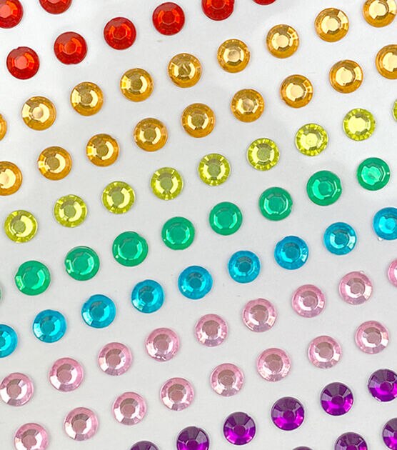 6mm Rainbow Adhesive Gems 110pc by Park Lane, , hi-res, image 2