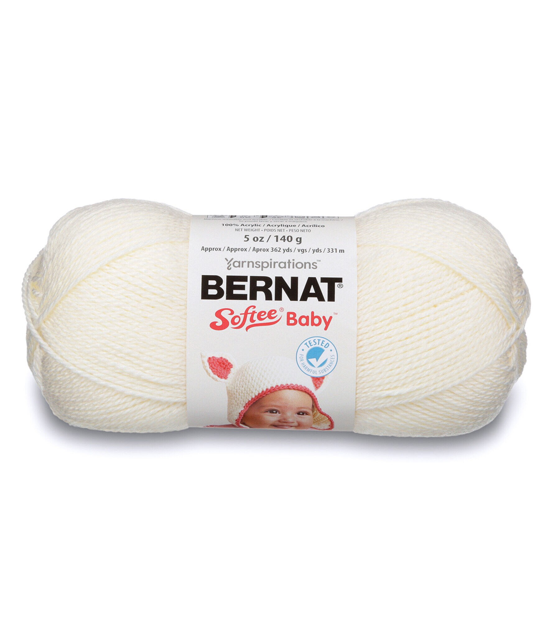 Bernat Softee Baby Light Weight Acrylic Yarn, Antique White, hi-res