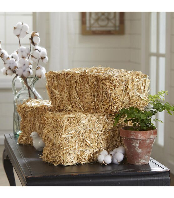 13 Floracraft Decorative Straw Hay Bale - 13