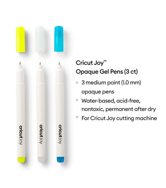 Cricut Joy Opaque Gel Pens 1.0 mm Yellow, White, Blue
