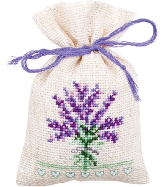 Vervaco 3" x 5" Provence Sachet Bag Counted Cross Stitch Kit 3ct, , hi-res, image 3