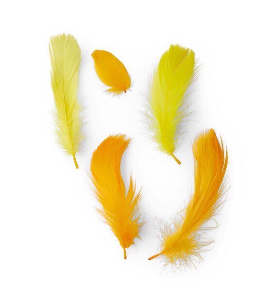 Yellow Feathers for arts and crafts