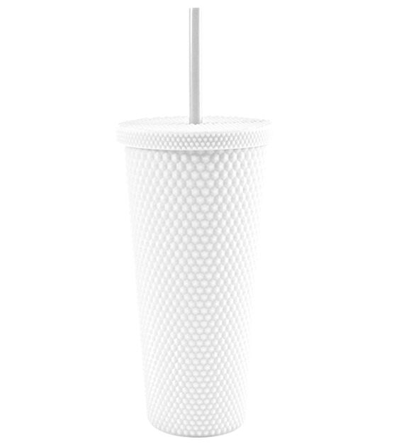 Green Canteen 24oz Double Wall Textured Tumbler with Straw - White