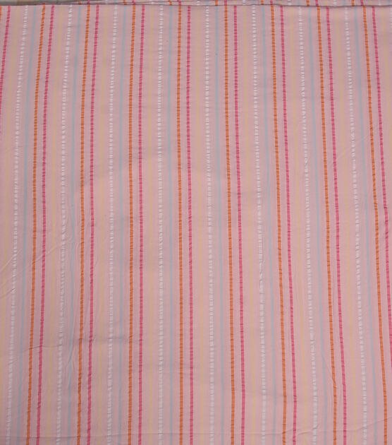 POP! Pink Multi Stripe Seersucker Apparel Fabric, , hi-res, image 1